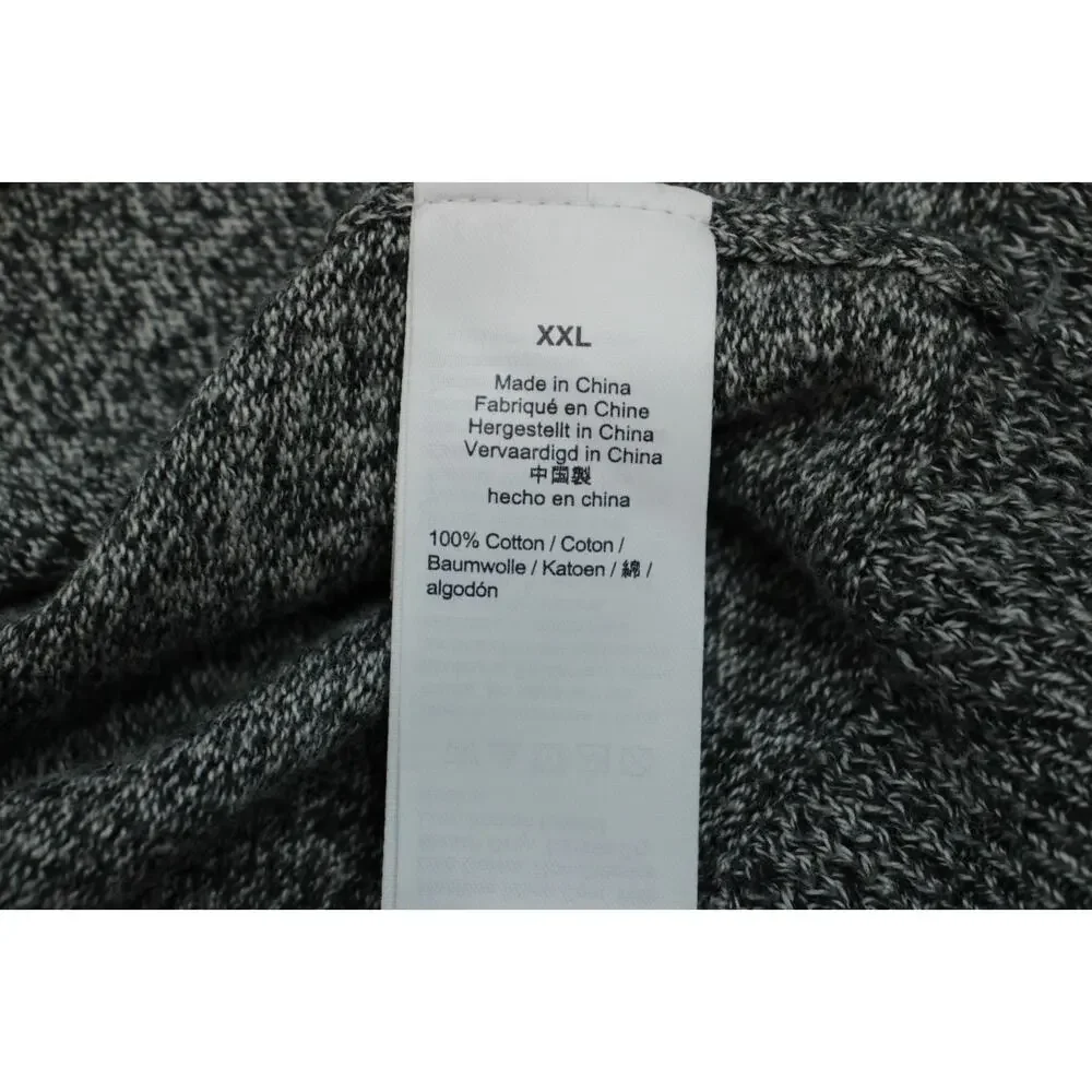 J Crew Sweater Mens XXL Gray‎ Long Sleeve 100% Organic Cotton 1/4 Zip Pullover